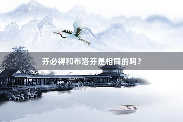 芬必得和布洛芬是相同的吗？